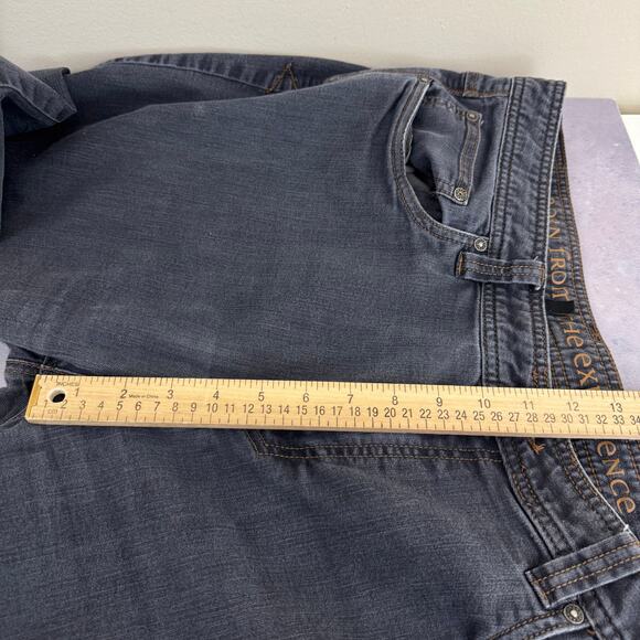 prAna Pants Mens 38x30 (Act 38x29) Slim Fit Stretch Faded Black Camping READ - Picture 12 of 13